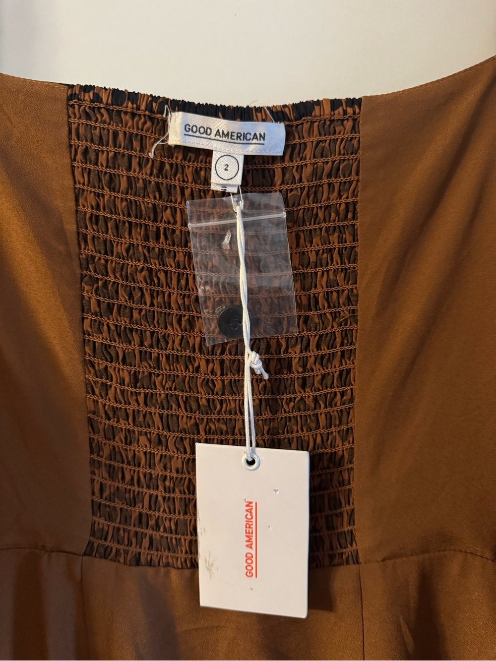 Good American Brown and Black Leopard-Print Button Midi Dress - Picture 4 of 5
